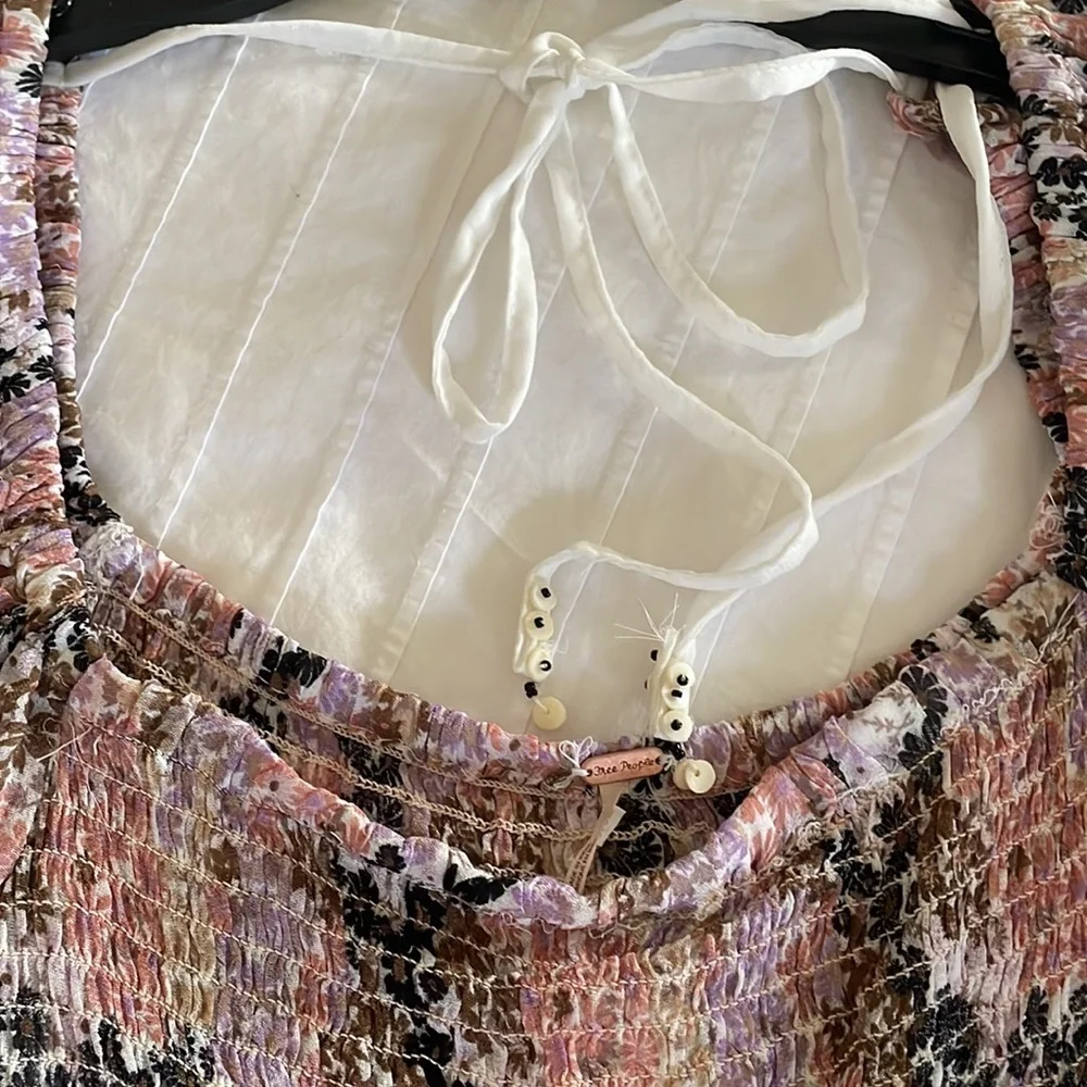 NWT Free People Back on Top Smocked Floral Crop Top $98